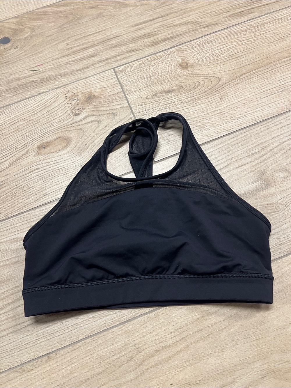 lululemon athletica Black Racerback Mesh Sports Bra